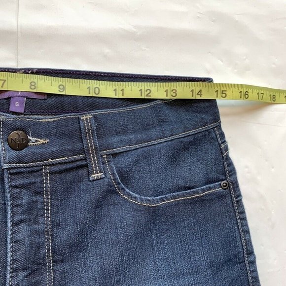 NYDJ Jeans Lift Tuck Technology Womens 6 Rolled Cuffed Hem Dark Blue Denim NEW - Picture 10 of 12